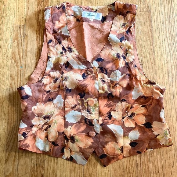 Vintage Zoom Paris Floral Vest - Picture 1 of 3